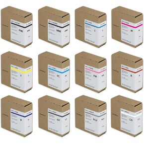 PFI-1300 Ink Tank 330ml 12-Pack (MBK, C, M, Y, GY, R, PM, PC, CO, PBK, B, PGY) Replacement for Canon PFI 1300 Ink Tank imagePROGRAF PRO-2000 PRO-2100 PRO-4000 PRO-4100S PRO-6000 PRO-6100S Printer