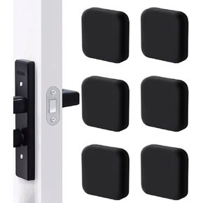 Door Stopper Clear Rubber Door Stops Wall Protector, Transparent Self Adhesive Door Handle Knob Wall Shield Bumper Guard for Bathroom,Kitchen, Tables, Wall Fridge Cabinet Headboard 12 Pack (Clear)