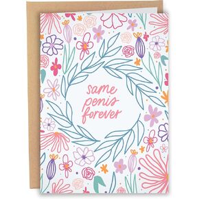 Sleazy Greetings Funny Wedding Card Congratulations For Bachelorette Party Shower From Bridesmaid | Raunchy Engaged Engagement Card For Bride To Be | Same Forever Card