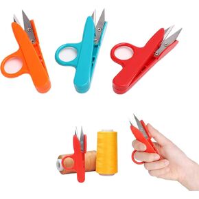 3 PCS Thread Snips Scissors Professional Sewing Scissors Yarn Scissors Stainless Steel Thread Snippers Thread Cutter for Sewing, Fishing Line, DIY Supplies,Yarn Scissors(Random Color)
