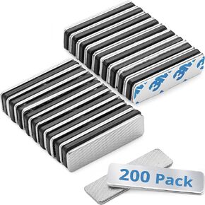 EcoEarth Adhesive Two-Piece Design Name Tag Magnets (100 Badge Holder Magnets, 1.75 x 0.5 inches), Name Tag Magnet Backs w/ 3 Extra-Strong Neodymium Magnets for ID Badge Holders