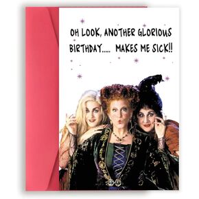 YiKaLus Happy Halloween Birthday Card for Him Her, Spooky Bday Gifts for Women Men, Heavy Metal Halloween Birthday Card for Sister Brother, Unique Funny Halloween Birthday Gift Idea for Friends