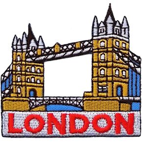 London Bridge Embroidered Patches, Assorted Designs, for Apparel Customization