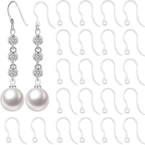 Comfort Safety Non-Allergenic Plastic Earring Hooks, Ear Wire Anti Allergy Hooks, Earring Findings for Sensitive Ears, DIY Jewelry Making (Clear)