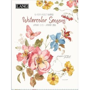 LANG Watercolor Seasons 2025 Monthly Pocket Planner (25991003189)