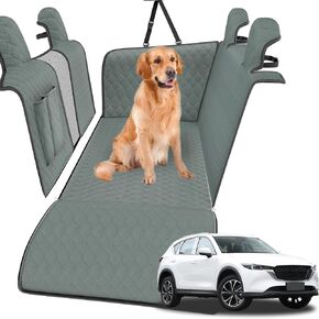 Ruiante متوافق مع غطاء مقعد السيارة CORTERCE COVERTORCE COVERS COVER CORGES CORGES AMKOCK Backseat Pets مع MAIND DILAPS Storage Storage MESH لـ MAZDA CX5 CX-5 2018-2022 (أخضر)