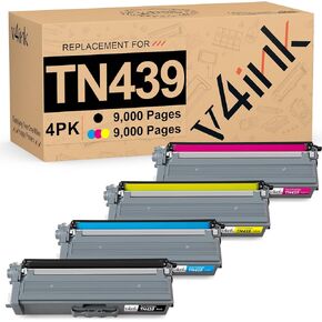 v4ink TN439 Compatible Toner Cartridge Replacement for Brother TN439 TN-439 Super High Yield to use with HL-L8360CDW HL-L8360CDWT HL-L9310CDW HL-L9310CDWTT MFC-L8900CDW MFC-L9570CDW 4-Pack Color