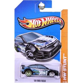 Hot Wheels 2013 HW Stunt '08 2008 Ford Focus Black 1:64 Scale Die-Cast Car Model