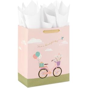 Hallmark Signature Large Gift Bag with Tissue Paper for Valentine's Day or Anniversary (Tic Tac XOXO)
