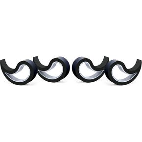 Stoppy Door and Window Stopper, Multi-Functional Door and Window Wedge, Convenient Door Hook, Window Clamp, Keep Doors and Windows Open with Ease, Home and Office Accessory, (Black, 4 Pack)