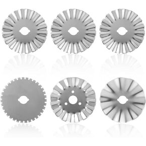 6 Pcs Rotary Cutter Blades, Rotary Cutter Blades 45mm for Quilting Rotary Blades Refill Rotary Cutter Replacement Blades for Crafts Sewing Quilting Projects