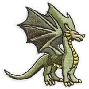 Generic Puff Magic DRAGON GREEN Iron On Patch Legendary Animal Fantasy Mythical Dragons