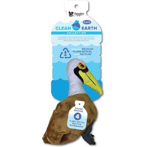 Spunky Pup Clean Earth Plush Pelican | Made from 100% Recycled Water Bottles | Small