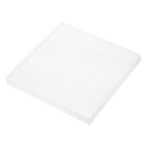 DMiotech 12 x 12 x 1 Inch Plastic UHMW Sheets, Ultra High Molecular Weight Polyethylene, Opaque White Polyethylene Board for Automotive, Chemical, Manufacturing, DIY Home Kitchen
