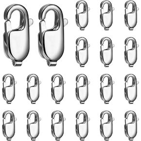 15PCS 16MM Lobster Clasps 316 Stainless Steel Lobster Claw Clasps Bulk for Necklace Bracelet Jewelry Making DIY Craft