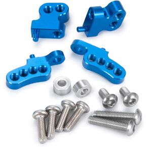 4Pcs Aluminum Front Rear Shock Tower Mount Blue Shock Damper Stand Compatible with Tamiya CC01 1/10 RC Crawler Car Upgrade Parts