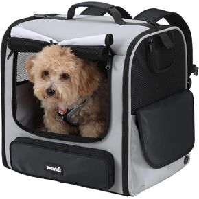 Pecute Large Space Cat Carrier Backpack Pet Carrier for Cats & Small Dogs, Ventilated & Sturdy Pet Dog Backpack for Hiking, Camping, Travel- Lightweight, Ergonomic Design, Dark Green