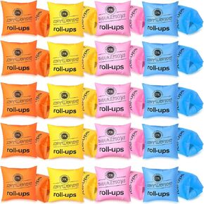 Outus Arm Floaties Kids Adjustable Swimming Arm Floats 4 Colors Pool PVC Inflatable Swimming Rings Arm Floaties for Adults and Kids Children Toddler