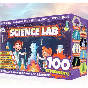 Science Kits for Kids | Ultimate Chemistry Lab Setup with 100 Experiments | Toys Set for Boys and Girls Age 7-8-9-12
