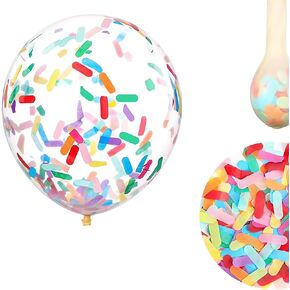 البالونات Confetti Sprinkles - Candy & Ice Cream Balloons للاستحمام للأطفال وحفلات أعياد الميلاد - 25 ٪