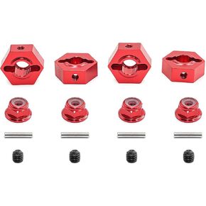 4pcs ألومنيوم سبيكة 14 ملم محول Hex Hub مع 4pcs M4 قفل القفل من أجل Arrma 3S BLX Vorteks Senton Granite Big Rock Parts ، استبدل ARAC9742/ARAC9699