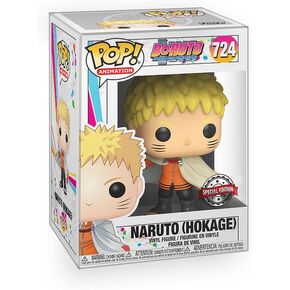 Pop Anime: Boruto - Naruto Hokage Exclusive Limited Edition Vinyl Figure Bundle with Compatible Funko Box Protector
