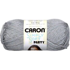 Simply Soft Party Yarn-Silver Sparkle