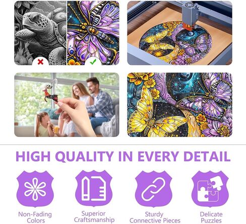 Wooden Puzzles for Adults - Glass Sunflower Wooden Puzzle, Unique Shaped Wooden Jigsaw Puzzles for Adults, Wood Puzzles Adult, Perfect for Birthday Gift, Family Puzzles, 100 Pieces 8.5 x 8.5in, Small in Kuwait