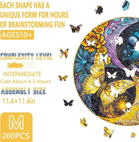 Wooden Puzzles for Adults - Glass Sunflower Wooden Puzzle, Unique Shaped Wooden Jigsaw Puzzles for Adults, Wood Puzzles Adult, Perfect for Birthday Gift, Family Puzzles, 100 Pieces 8.5 x 8.5in, Small in Kuwait