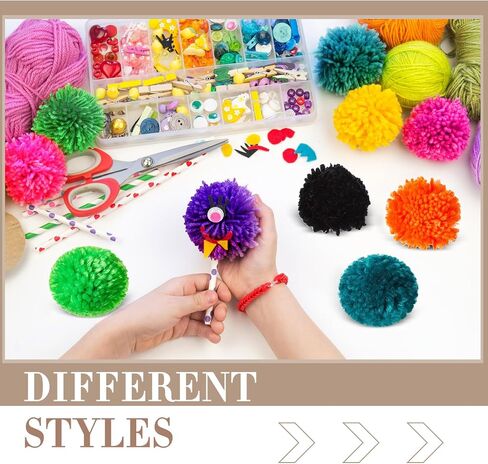 Gemscream 50 pcs 3 بوصة غزل كبير بوم بومس للحرف اليدوية كرات الغزل الاكريليك ملون pompoms غامض للقبعات DIY اليدوية الحرف العطلة ديكورات معلقة (متعدد الألوان) in Kuwait