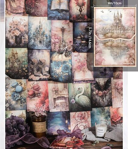 300 ورقة ورقة قصاصات القوطية القوطية - Junk Journaling اللوازم الجمالية Junk Journal Paper ， Decorative for Scrapbooking Supplies Paper for Journaling DIY Making Craft Craft in Kuwait
