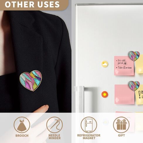 Needle Minder Magnet, Magnetic Needle Minder, Needle Minders Magnetic Cross Stitch Accessories, Magnetic Needle Holder, Life Tree, Butterfly, Cats, Owl, Heart (Butterfly) in Kuwait