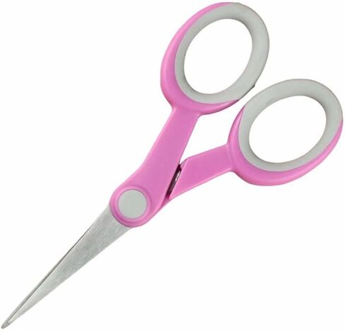 مقص حرفي صغير باستيل مقاس 5.5 بوصة، مقص للأطفال بطرف نقطة أمان، مقص مريح للخياطة من الفولاذ المقاوم للصدأ للخياطة والتطريز للمدرسة والمنزل واللوازم المكتبية (رمادي داكن) in Kuwait