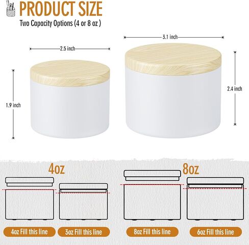 Empty Candle Tins 4 oz Candle Jars 24 pcs for Candle Making with Lid (Black&Grainy, 4oz) in Saudi Arabia