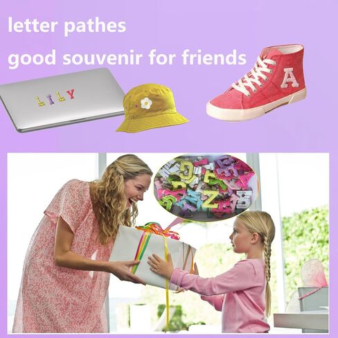 104 pcs Self Adhesive Chenille Letter Patches,Iron on Preppy Varsity Applique Initial Letters Patch Stick on Embroidered Patches for Clothing Backpacks Bags Mixed-Colors in Kuwait