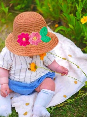 Handmade Crochet Daisy Flower Decoration Sewing Appliques Floral Petal Sew on Patches Ornament for DIY Craft Costume Bag Earrings or Hair Accessory (White) in Kuwait