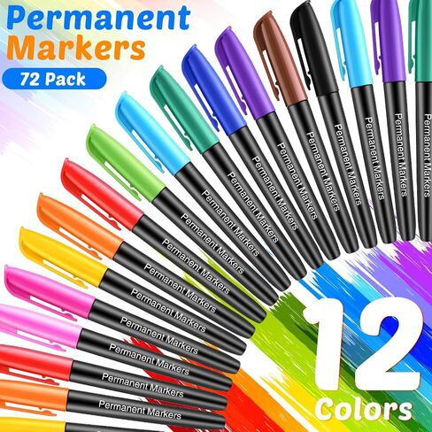 CTOSREE 72 PCS COLATES DERISERESS BUTK 12 SHORTEREDALLAULITION SAMERS FINE POINT DEMONT FINE TIP PEN PEN HALOWEEN HIRDAS in Kuwait