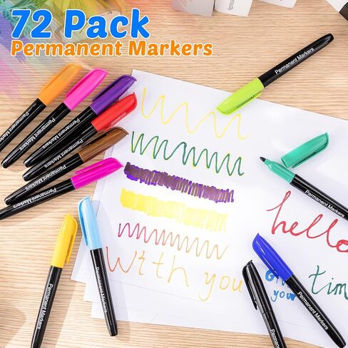 CTOSREE 72 PCS COLATES DERISERESS BUTK 12 SHORTEREDALLAULITION SAMERS FINE POINT DEMONT FINE TIP PEN PEN HALOWEEN HIRDAS in Kuwait