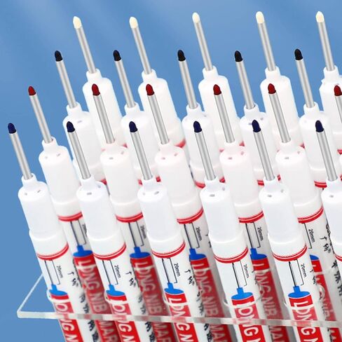 12 PCs 20mm marker long-ibens تصل إلى علامات أنف الطويلة العلامة العلامة النجارة القائمة على الزيت للأثاث ، الأسود in Kuwait