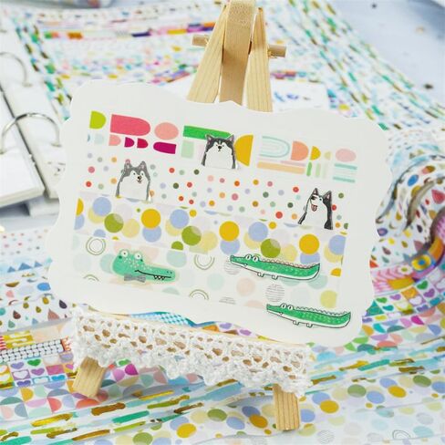 12 Rolls Foil Washi Tape Set, Cartoon Basic Pattern Washi Tape Masking Tape, Decorative Tape for Bullet Journal, Book, Planner, Scrapbooking, DIY Arts Crafts in Saudi Arabia