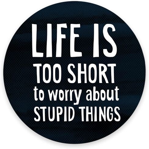 Round Mouse Pad, Life is Too Short Motivational Quote Customized Premium-Textured Mouse Mat,Washable Mousepads with Cloth, Non-Slip Rubber Base Small Mousepad, 7.9×7.9×0.12 inches in Saudi Arabia