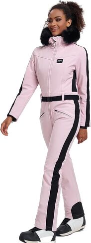 GS SNOWING Women's Ski Suit One Piece Snowsuits Insulated Waterproof Windproof Slim Winter Outdoor Onesies Ski Outfits Jumpsuits Black XS in Kuwait