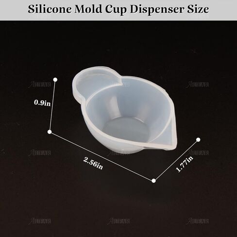 AUEAR, 10 Pack Silicone Mold Cup Dispenser Mini Measuring Mixing for DIY Jewelry Making Epoxy Resin Craft in Saudi Arabia