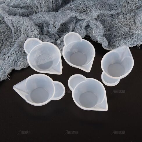 AUEAR, 10 Pack Silicone Mold Cup Dispenser Mini Measuring Mixing for DIY Jewelry Making Epoxy Resin Craft in Saudi Arabia