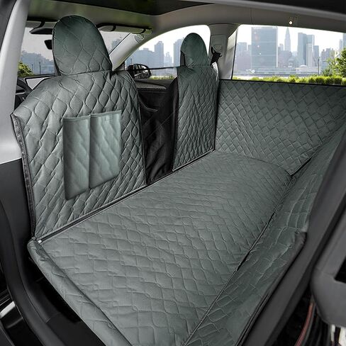 RUIANTE Compatible with Dog Car Seat Cover Protector Back Seats Cover for Dogs Hammock Backseat Pets Covers with Side Flaps Storage Pocket Zip Mesh for Mazda CX5 CX-5 2018-2022 (Green) in Saudi Arabia