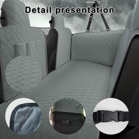 RUIANTE Compatible with Dog Car Seat Cover Protector Back Seats Cover for Dogs Hammock Backseat Pets Covers with Side Flaps Storage Pocket Zip Mesh for Mazda CX5 CX-5 2018-2022 (Green) in Saudi Arabia