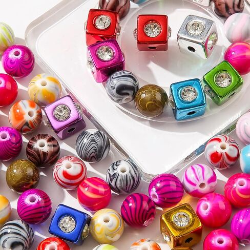 16mm Acrylic Color Beads Chunk Bubblegum Beads Beads for Pens,Mahjong Beads,Jumbo Plastic Beads for Necklace Jewelry Bracelets DIY Crafts Making (Color) in Saudi Arabia