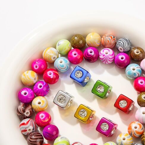 16mm Acrylic Color Beads Chunk Bubblegum Beads Beads for Pens,Mahjong Beads,Jumbo Plastic Beads for Necklace Jewelry Bracelets DIY Crafts Making (Color) in Saudi Arabia