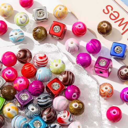 16mm Acrylic Color Beads Chunk Bubblegum Beads Beads for Pens,Mahjong Beads,Jumbo Plastic Beads for Necklace Jewelry Bracelets DIY Crafts Making (Color) in Saudi Arabia