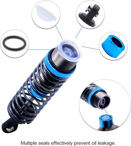 50MM RC Oil Filled Shock Absorbers for Tamiya TT01 TT02 M03 M04 M05 M06 1/10 RC Car Chassis Upgrades Replace Parts (BU) in Saudi Arabia